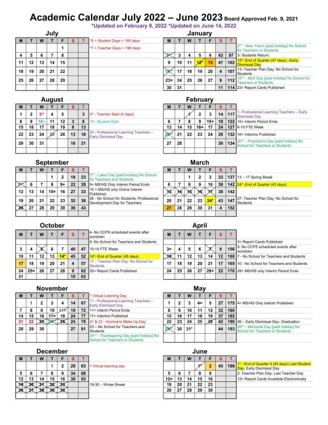 Collier County School Calendar for 2022-2023