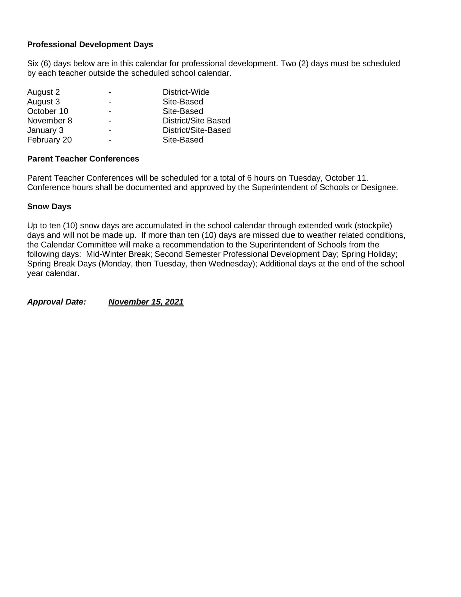 Williamson County School Calendar for 2022-2023