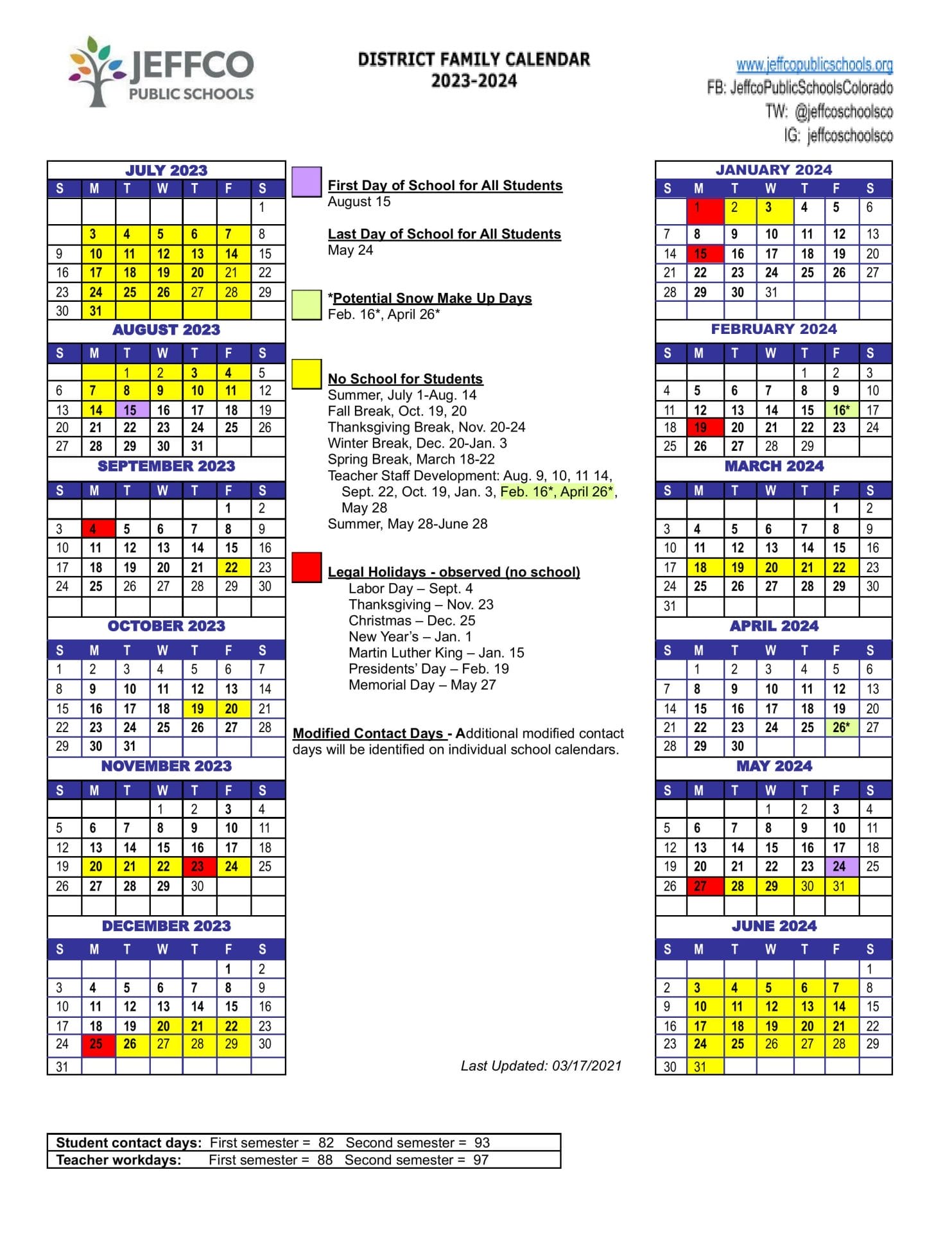 Jeffco Public School Calendar for 2022 2023 Jeffco Public School Calendar for 2022 2023